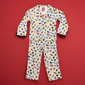 New! NFL Team Logo Gray 2 Piece Pajama Set Size 4-5 Boys